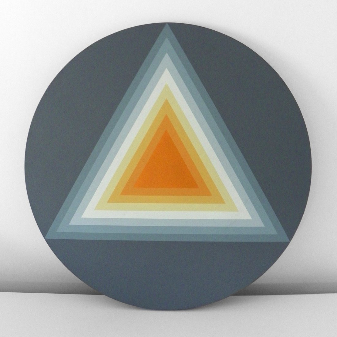 Large Don Robertson "Winter Palace…" Painting: Designer & Manufacturer: Don Robertson Markings: signed; dated Country of Origin & Materials: American; acrylic on canvas Additional Information & Circa: Large "Winter Palace Series Circle #1" graphic