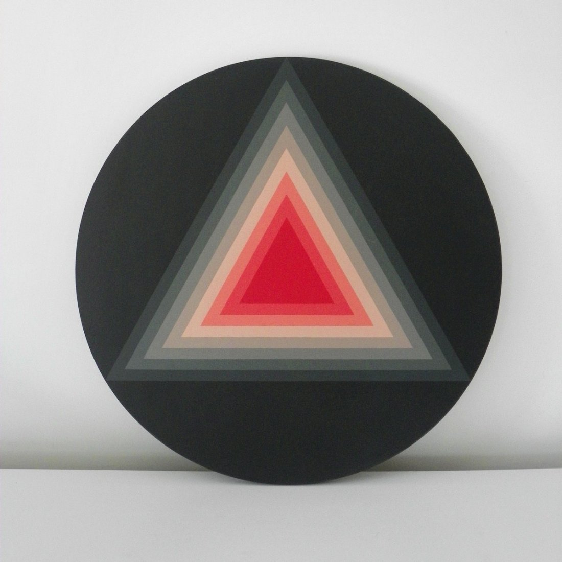 Large Don Robertson "Winter Palace…" Painting: Designer & Manufacturer: Don Robertson Markings: signed; dated Country of Origin & Materials: American; acrylic on canvas Additional Information & Circa: Large "Winter Palace Series Circle #5" graphic