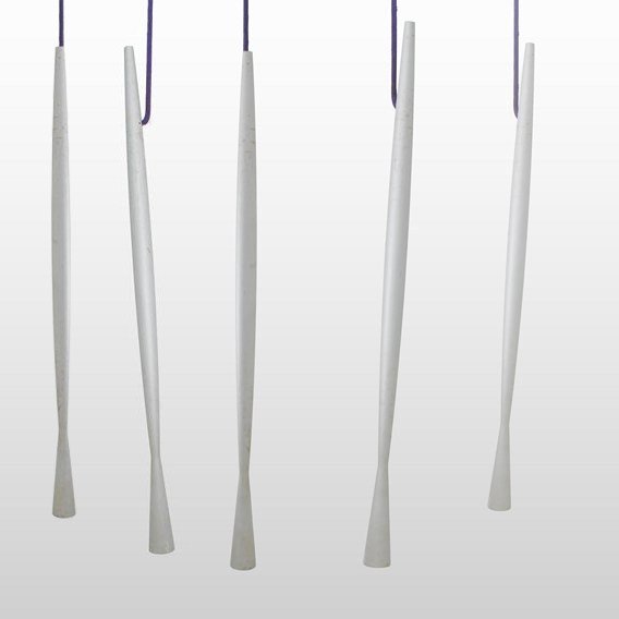 Philippe Starck Light Fixtures, Set of 5: Designer & Manufacturer: Philippe Starck Markings: none Country of Origin & Materials: brushed steel Additional Information & Circa: Set of five light fixtures from the Paramount Hotel NYC by Philippe