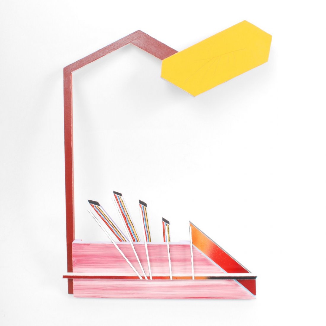 Richard Francisco "Applauding Shrimp" Sculpture: Designer & Manufacturer: Richard Francisco Markings: signed; dated Country of Origin & Materials: American; wood Additional Information & Circa: "Applauding Shrimp" enamel, acrylic and gouache on wood