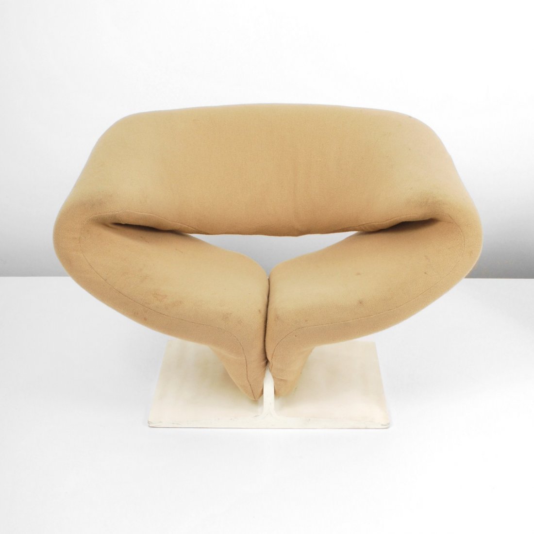 Pierre Paulin "Ribbon" Lounge Chair: Designer & Manufacturer: Pierre Paulin; Artifort Markings: marked Country of Origin & Materials: Netherlands; metal, upholstery Additional Information & Circa: "Ribbon" lounge chair by Pierre Paulin; 