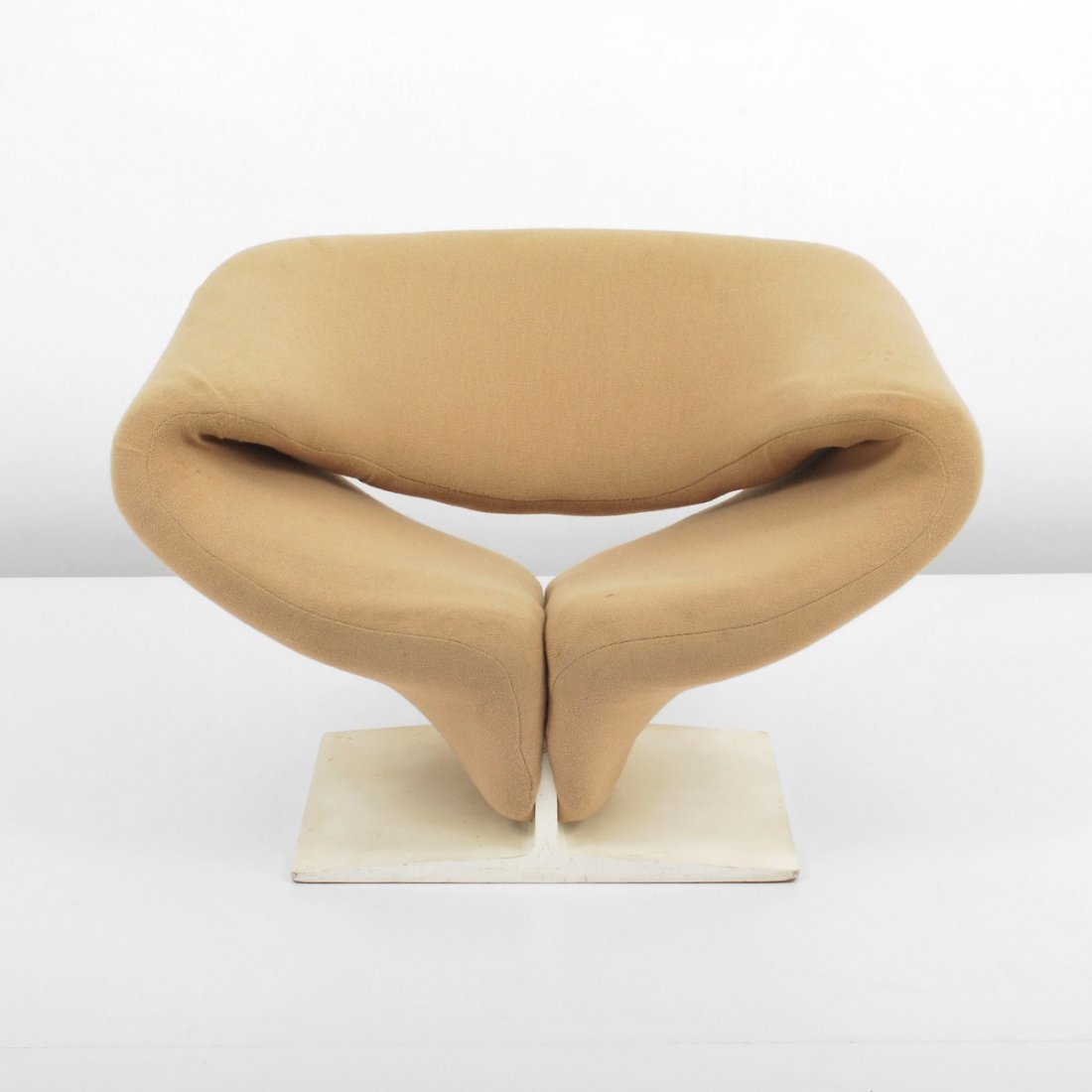 Pierre Paulin "Ribbon" Lounge Chair: Designer & Manufacturer: Pierre Paulin; Artifort Markings: marked Country of Origin & Materials: Netherlands; metal, upholstery Additional Information & Circa: "Ribbon" lounge chair by Pierre Paulin; 