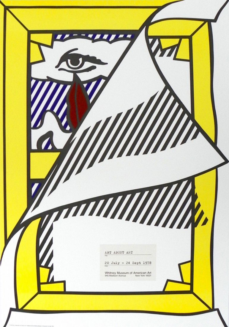 Roy Lichtenstein "Art About Art" Silk Screen: Designer & Manufacturer: Roy Lichtenstein Markings: signed in plate Country of Origin & Materials: American; silk screen Additional Information & Circa: "Art About Art" silk screen by Roy Lichtenstein