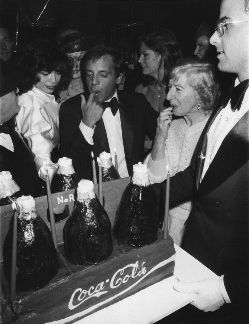 Jagger, Rubell, Capote, Warhol, Studio 54 Photos +: Additional Information & Circa: Photo 1: Bianca Jagger and Steve Rubell at his birthday party at Studio 54. Photo 2: Truman Capote, Andy Warhol, Halston, Marisa Berenson and Steve Rubell at his birthd