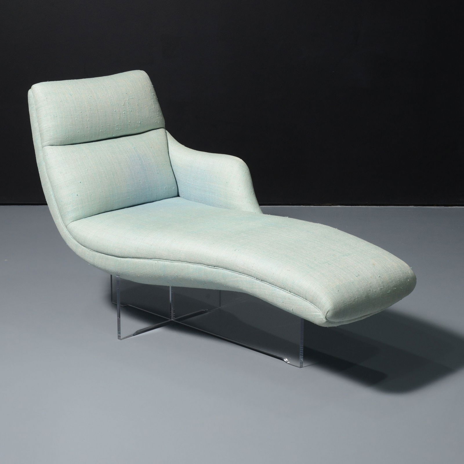 Vladimir Kagan ERICA Chaise Lounge Chair: Artist/Designer; Manufacturer: Vladimir Kagan (American, 1927-2016); Vladimir Kagan Designs, Inc. (USA)Marking(s); notes: no marking(s) apparentMaterials: acrylic,