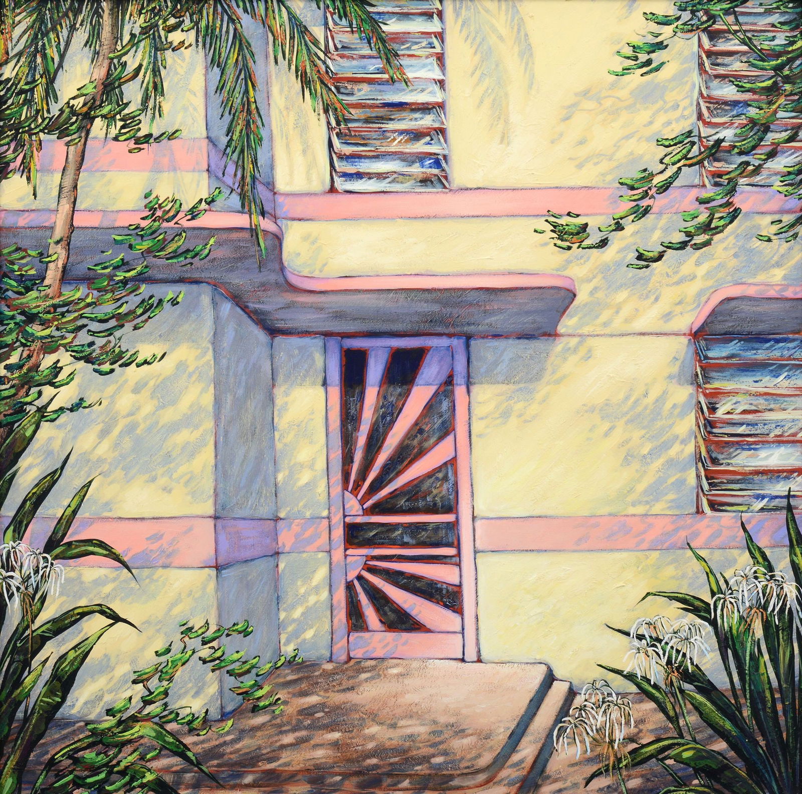 Gustavo Novoa Painting: Artist/Designer; Manufacturer: Gustavo Novoa (Chilean, b. 1941)Marking(s); notes: signed; 1987Materials: board, probably acrylicDimensions (H, W, D): 36"h, 36"w;