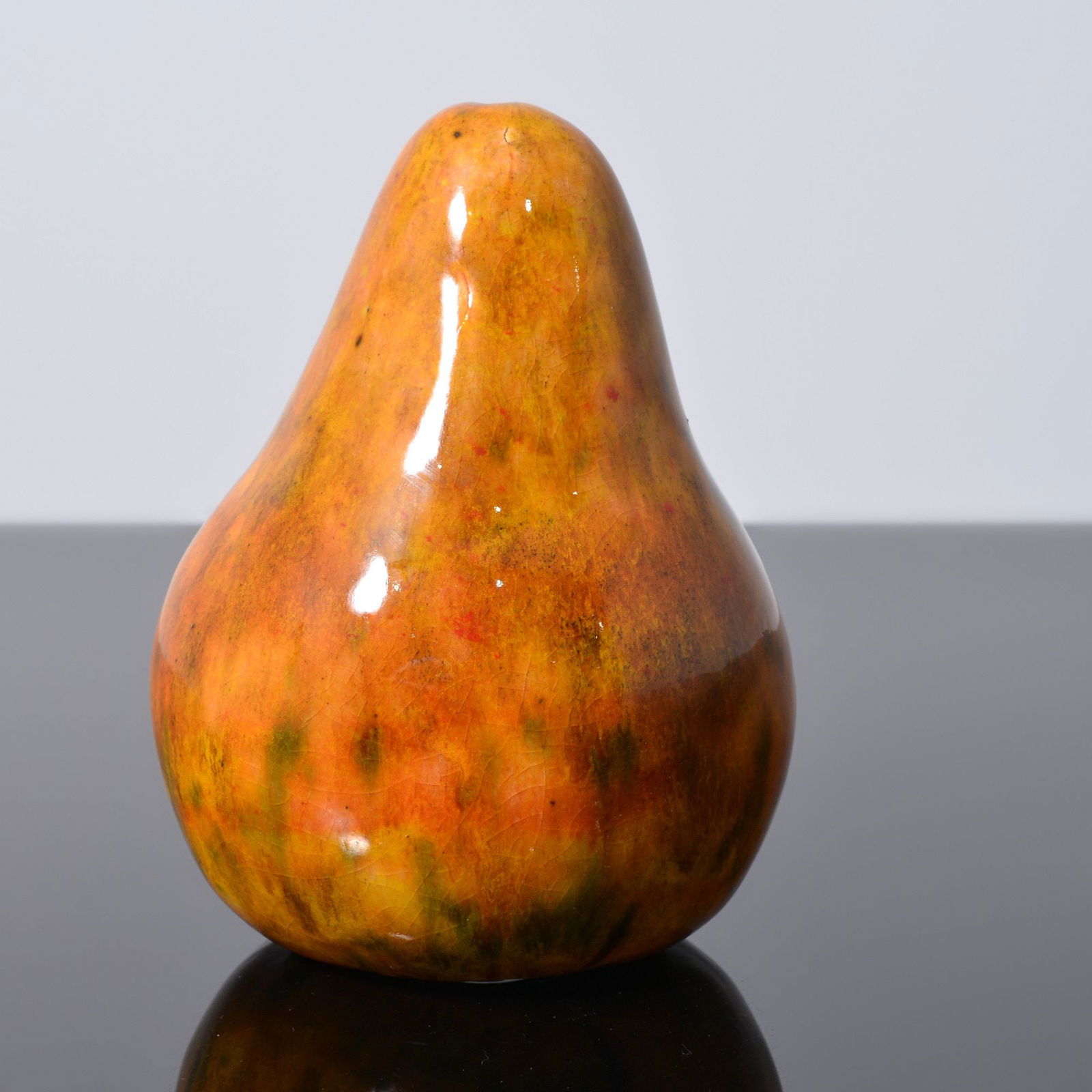 Hans Hedberg Ceramic Pear Sculpture: Artist/Designer; Manufacturer: Hans Hedberg (Swedish, 1917-2007)Marking(s); notes: marking(s)Materials: ceramicDimensions (H, W, D): 5.25&quo