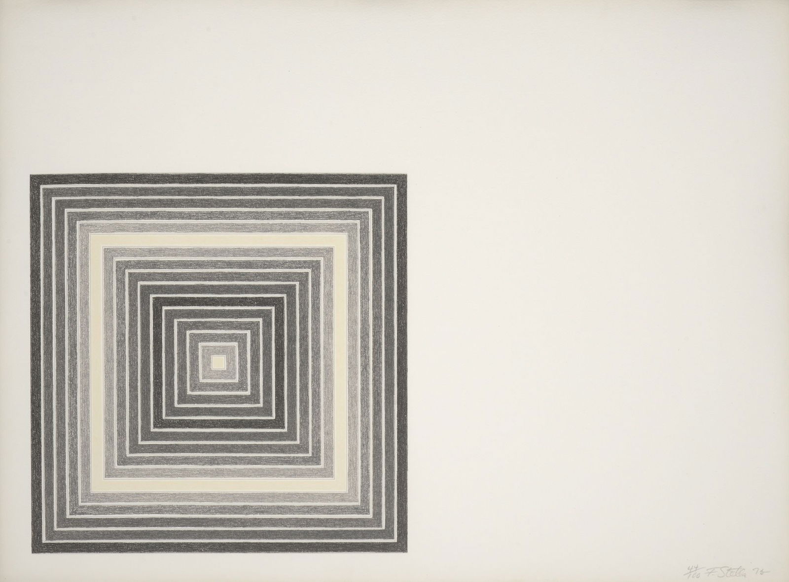 Frank Stella CATO MANOR Lithograph: Artist/Designer; Manufacturer: Frank Stella (American, 1936-2024)Marking(s); notes: signed; ed. 44/100; 1972Materials: lithographDimensions (H, W, D): 15.75