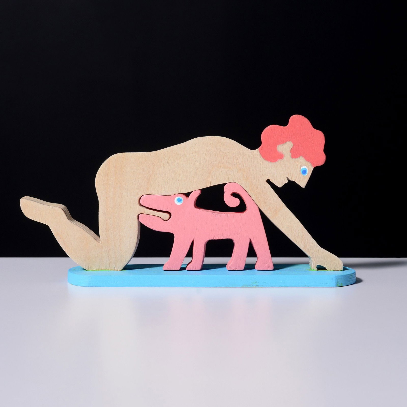 William Accorsi Erotic Puzzle Sculpture: Artist/Designer; Manufacturer: William Accorsi (American, b. 1931) Marking(s); notes: no marking(s) apparent Materials: painted wood Dimensions (H, W, D): 2.75