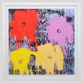 Mr. Brainwash FLOWARH$ Screenprint