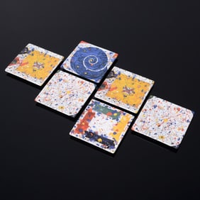 Set of 6 Sam Francis MOCA Plates