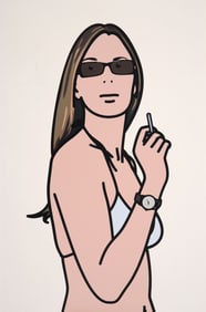 Julian Opie RUTH SMOKING 3 Print