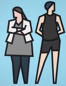 Julian Opie LYDIA & GARRETT Relief Multiple