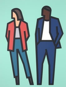 Julian Opie CARMEN & FABIEN Relief Multiple