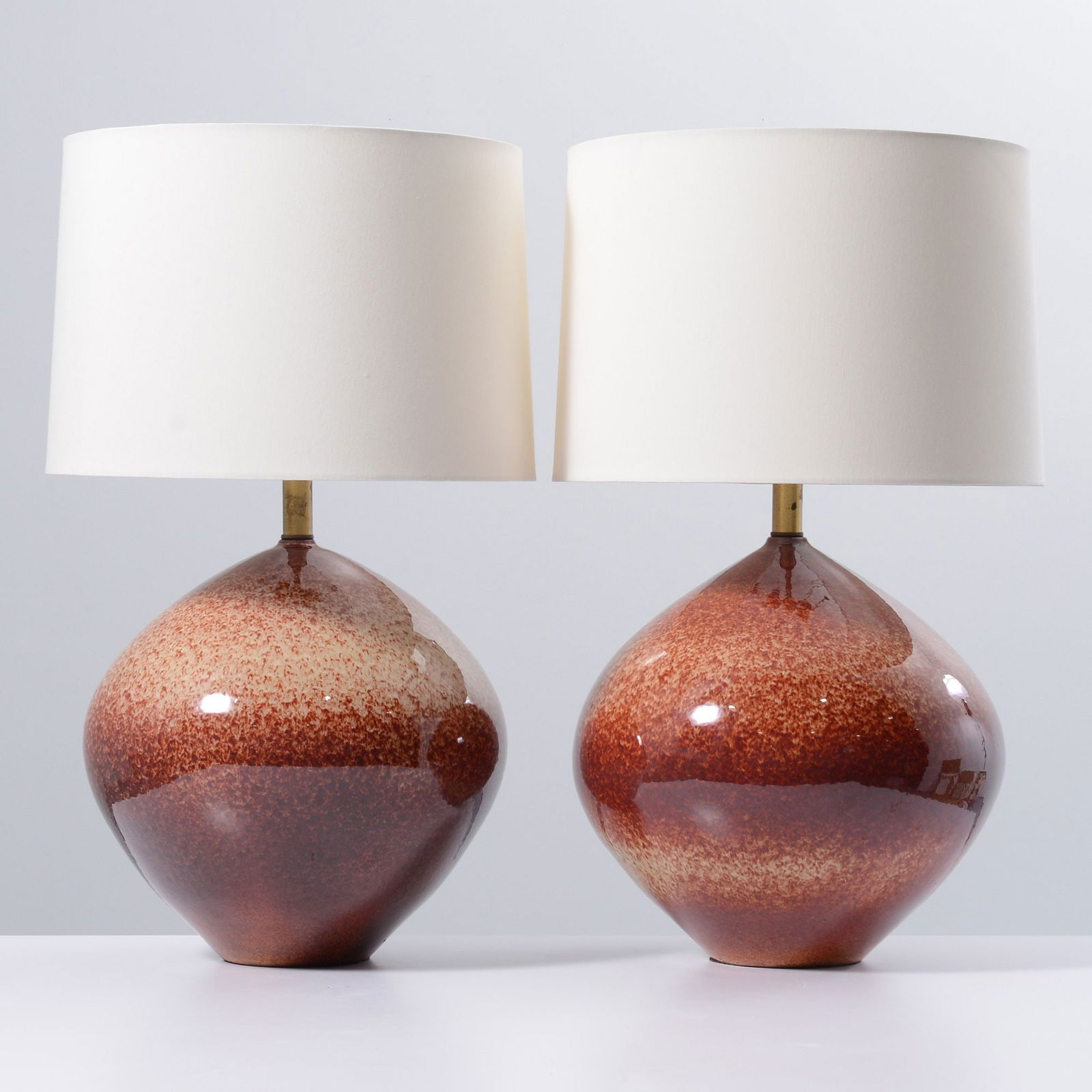 Pair of Large Lee Rosen Table Lamps: Artist/Designer; Manufacturer: Lee Rosen (American, 20th Century); Design Technics (USA)Marking(s); notes: Design Technics impressed mark ("DT")Materials: