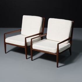 Pair of T.H. Robsjohn-Gibbings WWZ Lounge Chairs