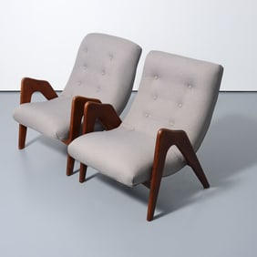 Pair of Adrian Pearsall Lounge Chairs