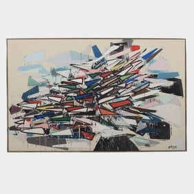 Robert Goodnough Painting, 90"W