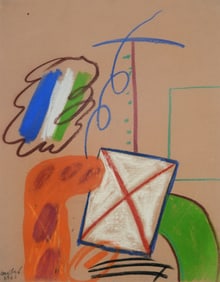 Horst Antes Pastel Drawing