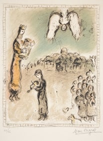 Marc Chagall APPEARANCE OF KING DAVID Lithograph