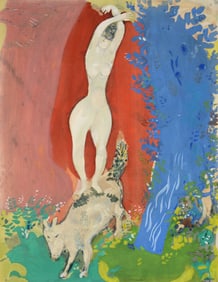 Marc Chagall (After) FEMME DE CIRQUE Lithograph