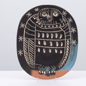 Pablo Picasso HIBOU MAT Platter, Madoura (A.R. 284)