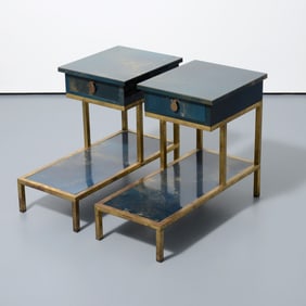Pair of Guy Lefevre Side Tables / Nightstands