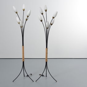 Pair of Floor Lamps, Manner of Audoux & Minet