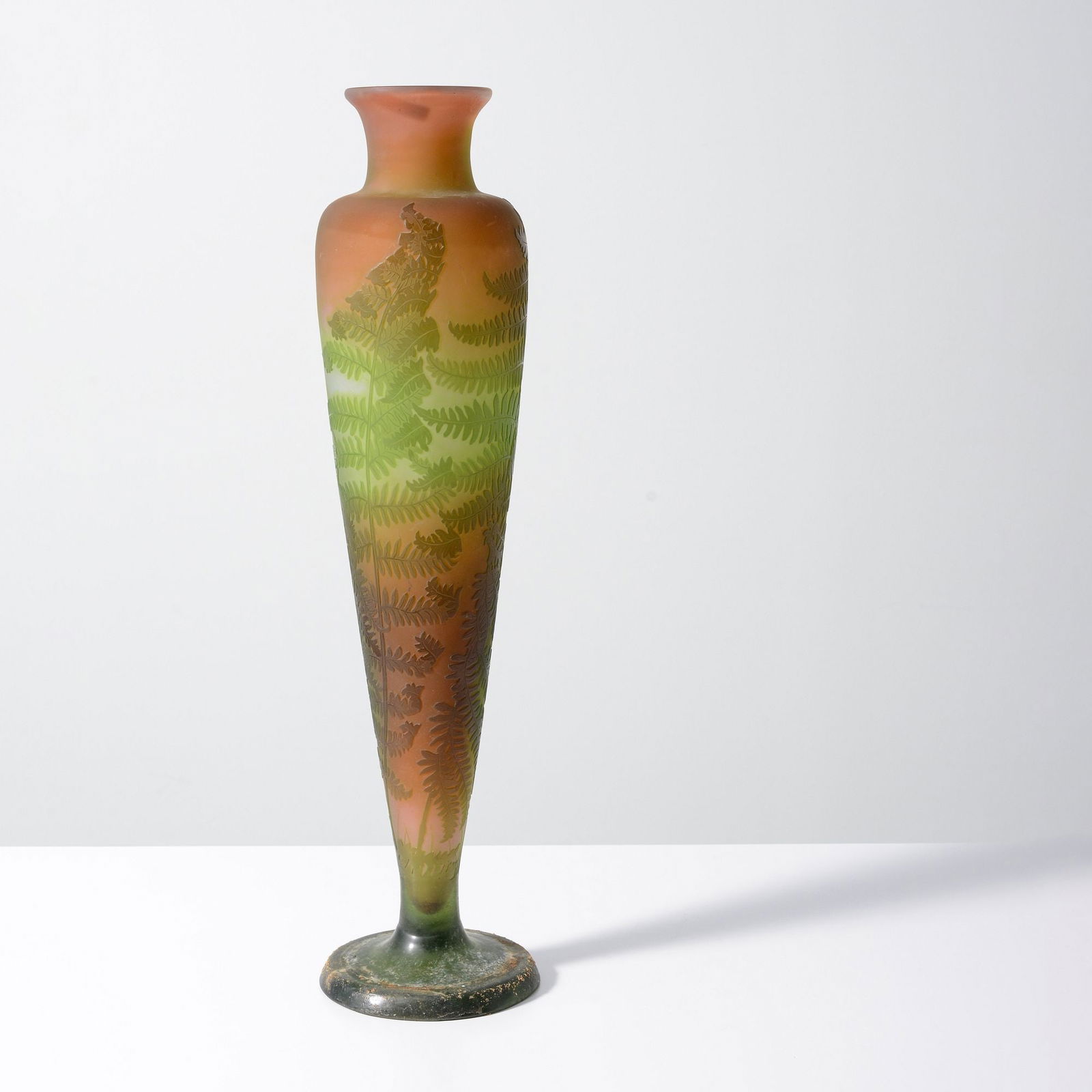 Large Emile Galle CAMEO Vase, 28.25"H (1 of 11)