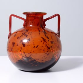 Large Daum Double-Handled Vase / Vessel