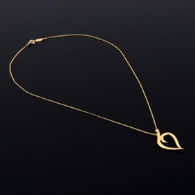 Tiffany & Co. 18K 1987 Estate Necklace & Heart Pendant