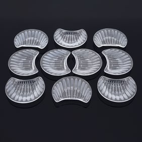 Lalique JAFFA Plates, Set of 10