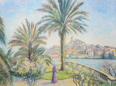 Hugues Claude Pissarro LE PALMIER DU JARDIN Lithograph, 36"W