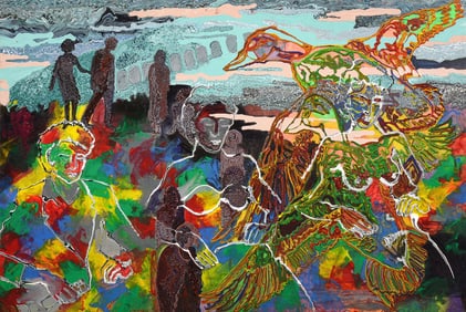 Robert Chambless "Cham" Hendon Painting, 66"W