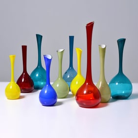8 Gunnar Ander & 2 Arthur Percy Vases