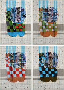 4 Friedensreich Hundertwasser IL ROTOLANTE Prints: Artist/Designer; Manufacturer: Friedensreich Hundertwasser (Austrian, 1928-2000)Marking(s); notes: marking(s); (1) ed. 796/1304; (3) proofs aside from the edition; printed 1982-1983, published 19