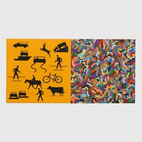 Al Souza Painting, Diptych