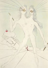 Salvador Dali BICEPHALE Etching