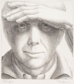 George Tooker SELF PORTRAIT Lithograph