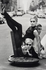 Burt Glinn Gelatin Silver Print, Warhol, Sedgwick, Wein