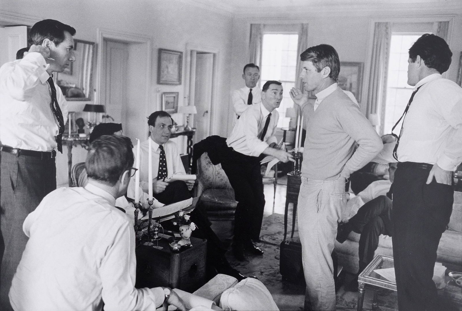 Burt Glinn Gelatin Silver Print, Kennedy Campaign: Artist/Designer; Manufacturer: Burt Glinn (American, 1925-2008)Marking(s); notes: signed, GLB68010, W000D18/25Materials: gelatin silver printDimensions (H, W, D):