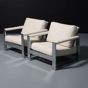 Pair of Milo Baughman CHUNKY MILO Lounge Chairs