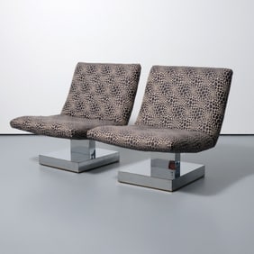 Pair of Milo Baughman Lounge Chairs
