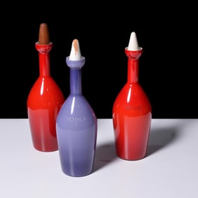 3 Jacob Bang Bottles / Decanters