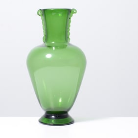 Large Empoli Glass Vase, Manner of Napoleone Martinuzzi, 16"H
