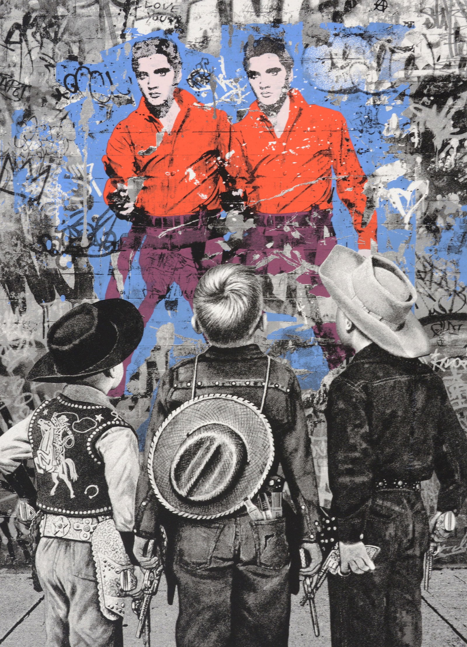 Mr. Brainwash PLAYING COWBOY Screenprint (1 of 5)