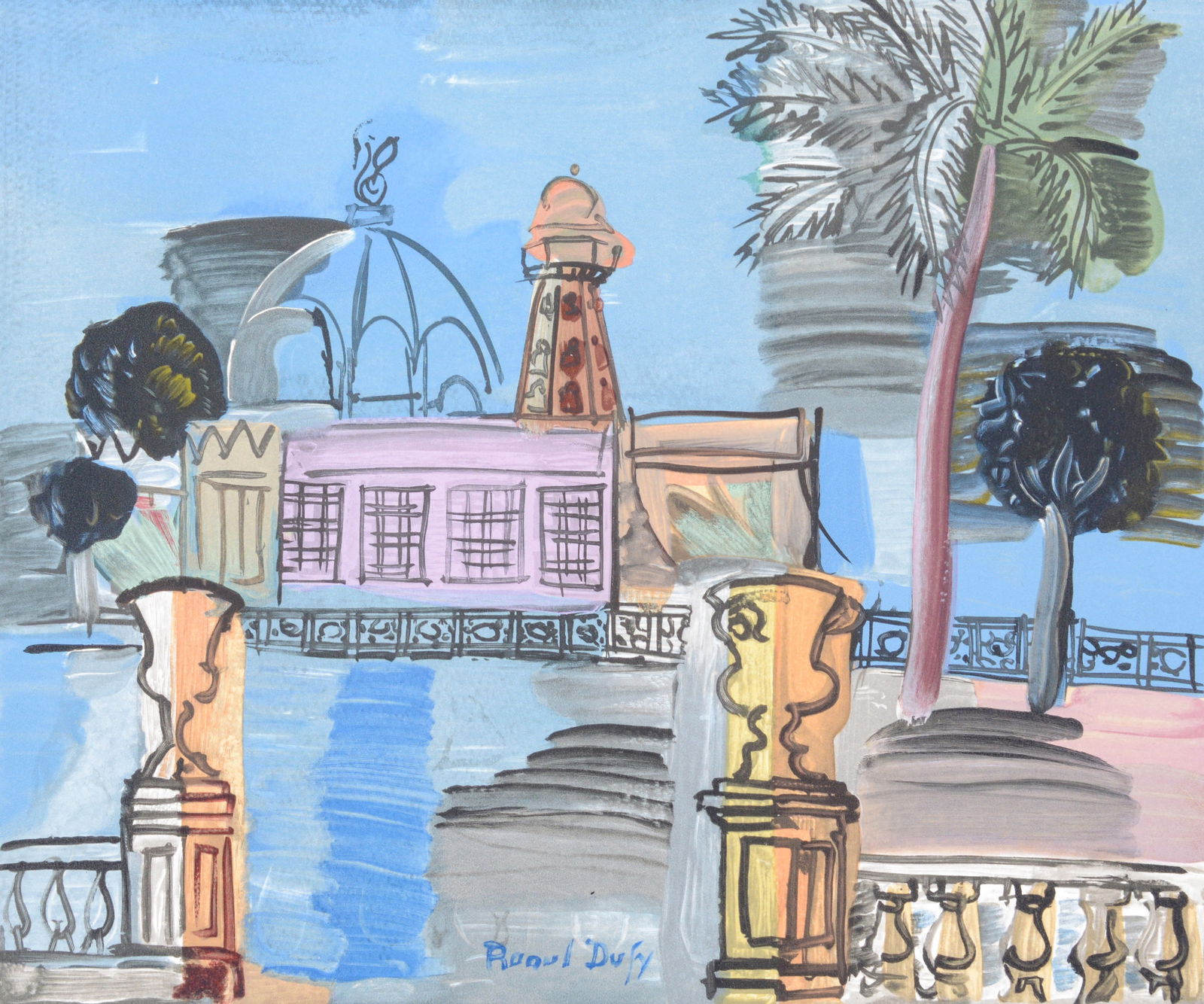 Raoul Dufy LE CASINO DE LA JETTE A NICE Woodblock Engraving (1 of 5)