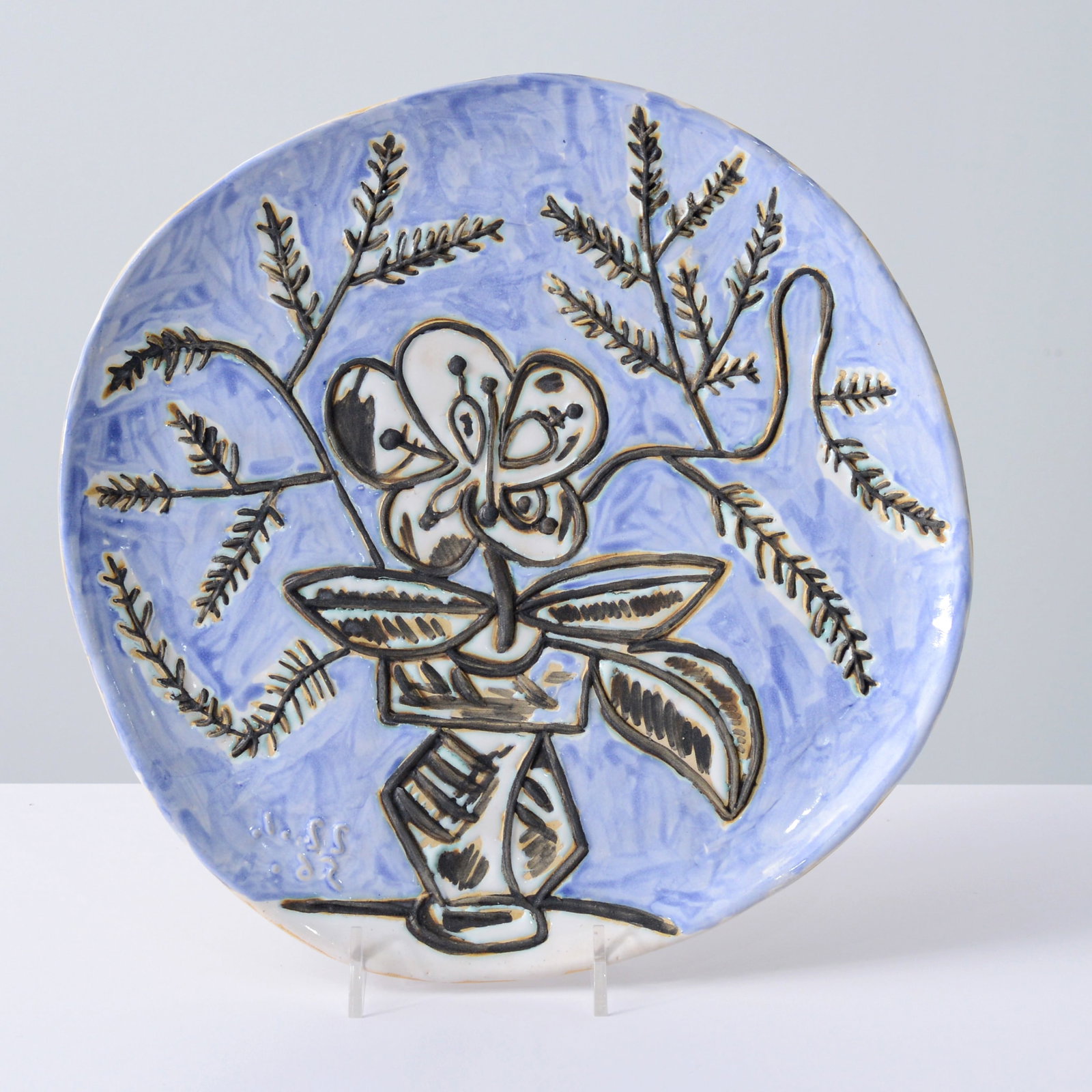Pablo Picasso VASE AU BOUQUET Plate, Madoura (A.R. 304) (1 of 12)
