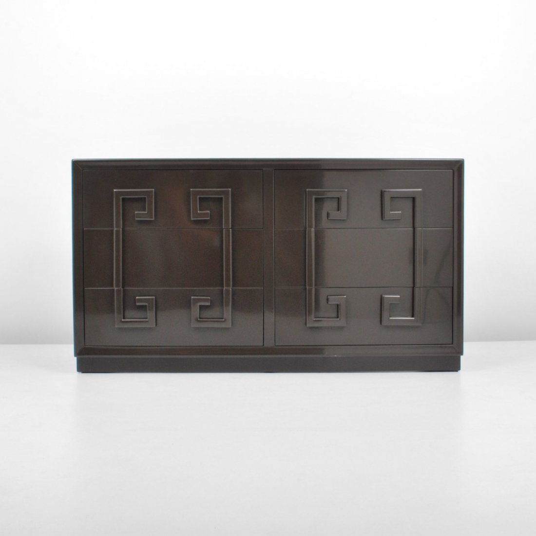 Kittinger "Mandarin" Dresser: Designer & Manufacturer: Kittinger Markings: none Country of Origin & Materials: USA; wood Additional Information & Circa: Six drawer "Mandarin" dresser by Kittinger; c. 1940 (Key Word Search: Hollywo