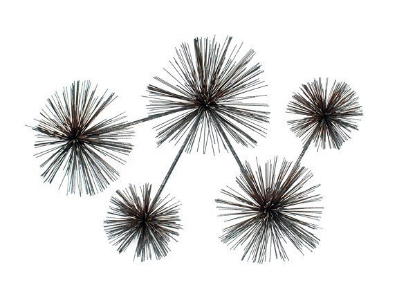 Curtis Jere "Pom Pom" Wall Sculpture: Designer & Manufacturer: Curtis Jere; Artisan House Markings: none Country of Origin & Materials: USA; metal Additional Information & Circa: "Pom Pom" wall sculpture by Curtis Jere for Artisan House; 